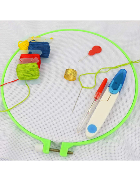 Similane 6 Piezas Aros de Bordado Plástico Multicolor 3.4 a 10.2 in