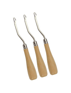 Juego de 3 Ganchos Doblados de Madera YTBYT 16.5cm para Manualidades