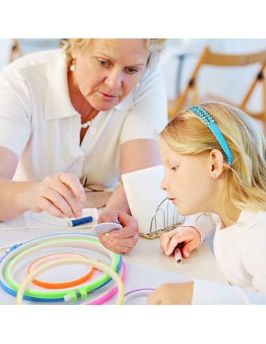 Similane 6 Piezas Aros de Bordado Plástico Multicolor 3.4 a 10.2 in