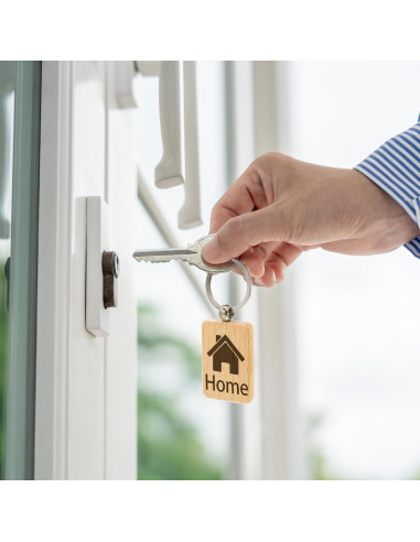 WRINGKIT 50 Llaves de Madera en Blanco para DIY 5.08x3.05cm