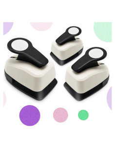 Juego de Perforadoras Circulares HKKYO 3 Piezas 0.95-2.54 cm