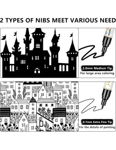 Marcadores de Pintura Acrílica Negra GPLMQ - Paquete de 4 2