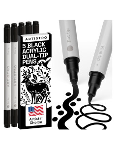 Marcadores de Pintura Acrílica Doble Punta ARTISTRO 5 Unidades