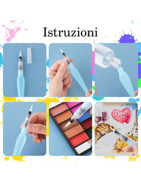 Set de 8 Rotuladores de Acuarela Prasacco - Recargables Set de 8 Rotuladores de Acuarela Prasacco - Recargables