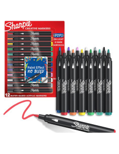 Marcadores Creativos Sharpie 12 Colores Punta de Bala