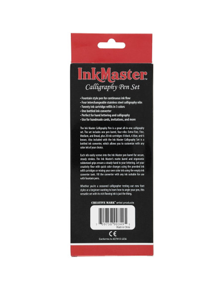 Juego de Caligrafía Cezanne Ink Master 25 Piezas con 4 Puntas