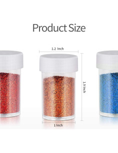 Juego de Brillantina Fina Teenitor 24 Colores para Manualidades 2