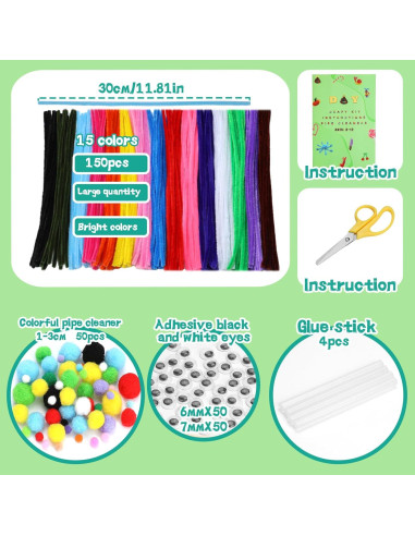 Kit de Limpiadores de Tuberías Zlulary - 150 Piezas y Manual