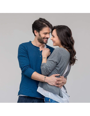 20 Pulseras de Cadena de Acero Inoxidable Junkin 18 cm Plata