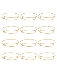 Conjunto 12 Pulseras Expandibles de Acero Inoxidable SUNNYCLUE