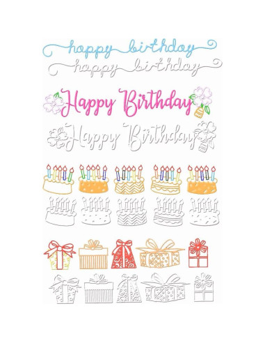 4 Plantillas de Embossing Plástico LANGFON para Tarjetas DIY