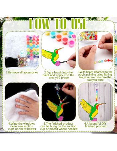 Kit de Manualidades Atrapa Rayos Yaomiao 30 Piezas Colibrí