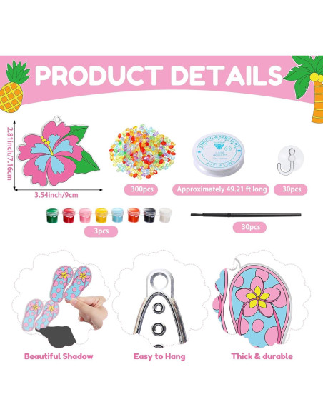 Kit de Manualidades Suncatchers Dunzoom 30 Piezas Verano Playa