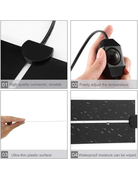 Almohadilla Térmica para Reptiles Hamiledyi 14W 28x28 cm 2 PCS