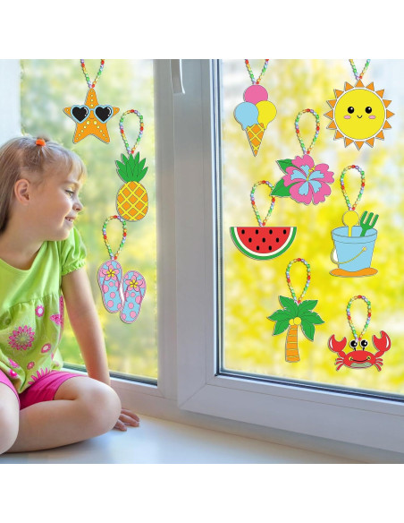 Kit de Manualidades Suncatchers Dunzoom 30 Piezas Verano Playa