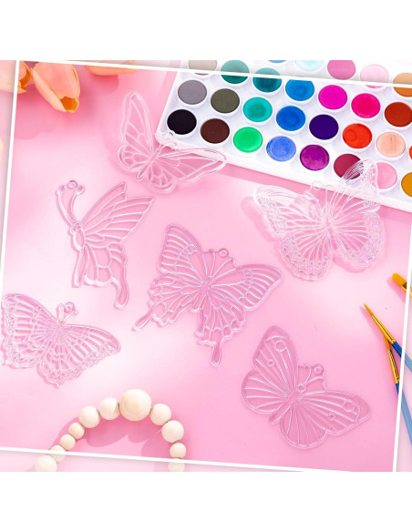 Kit de Suncatchers de Mariposa Tioncy 60 Piezas DIY Kit de Suncatchers de Mariposa Tioncy 60 Piezas DIY