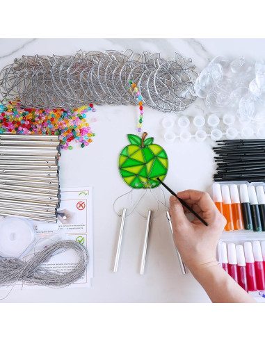 Kit de Atrapa Sol de Manzana Winlyn - 24 Piezas, Pintura y Campanas