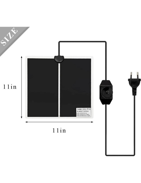 Almohadilla Térmica para Reptiles Hamiledyi 14W 28x28 cm 2 PCS