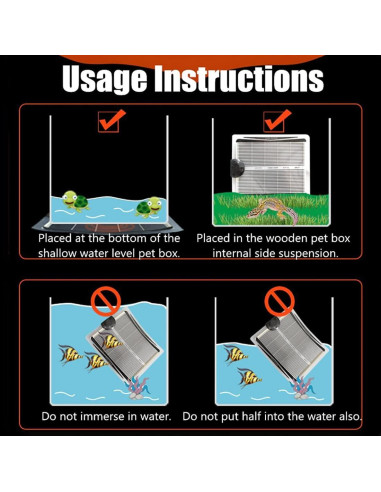 Almohadilla Térmica para Reptiles Hamiledyi 14W 28x28 cm 2 PCS