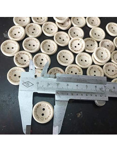 100 Botones de Madera HENGKE 20mm para Manualidades DIY 2