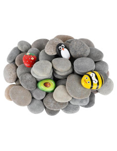 Simetufy 60 Rocas Naturales para Pintar 5-8 cm DIY Manualidades