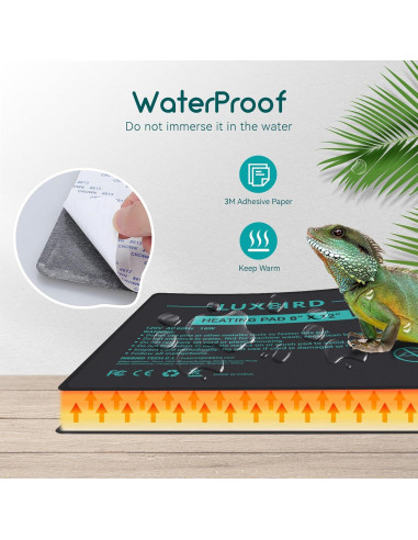 Almohadilla Térmica para Reptiles Luxbird 20x30 cm con Termostato