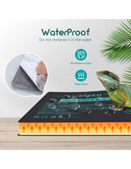 Almohadilla Térmica para Reptiles Luxbird 20x30 cm con Termostato