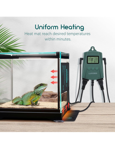Almohadilla Térmica para Reptiles Luxbird 20x30 cm con Termostato