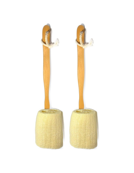 Paquete de 2 Esponjas de Lufa Natural Exfoliante Mr.Cui 43cm
