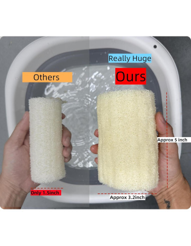 Esponjas Exfoliantes de Luffa Orgánica MAYMII - Paquete de 6