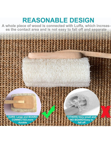 Paquete de 2 Esponjas de Lufa Natural Exfoliante Mr.Cui 43cm