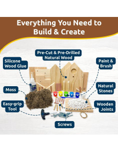 Kit Casa de Pájaros SparkJump - Madera FSC, Techo de Cedro 2