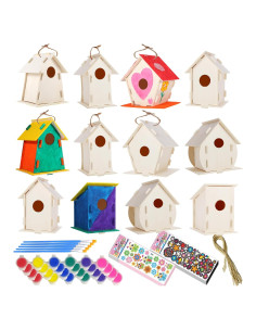 Paquete de 12 Kits de Casas para Pájaros DIY ILHSTY