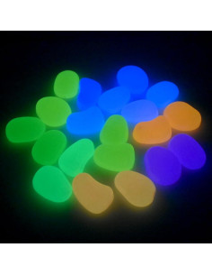 20 Piezas de Piedras Brillantes QTTLLI para Jardín 4.5cm 2