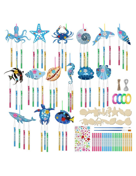 Kit de Manualidades 128 Piezas Anglechic Campanas de Viento