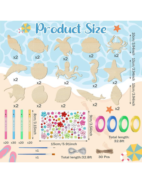 Kit de Manualidades 128 Piezas Anglechic Campanas de Viento