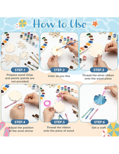 Kit de Manualidades 128 Piezas Anglechic Campanas de Viento