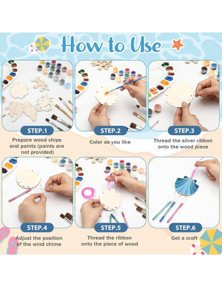 Kit de Manualidades 128 Piezas Anglechic Campanas de Viento