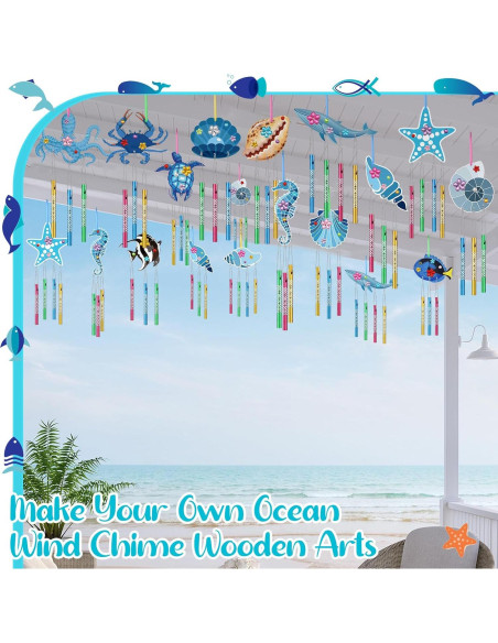 Kit de Manualidades 128 Piezas Anglechic Campanas de Viento