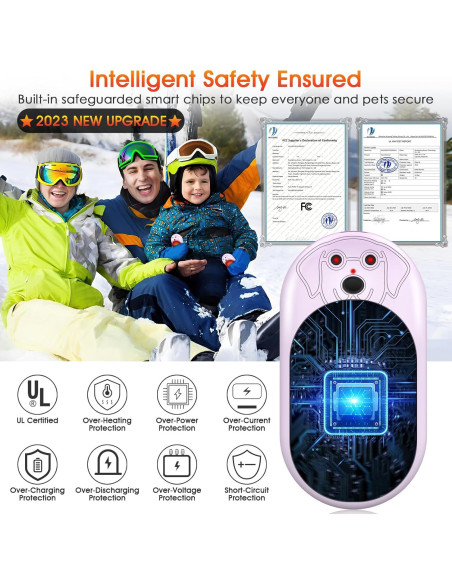 Calentadores de Manos Recargables Aleath 6000mAh 2 Paquetes