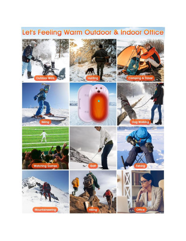 Calentadores de Manos Recargables Aleath 6000mAh 2 Paquetes