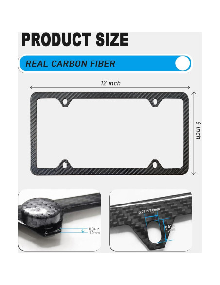 Marco de Placa de Licencia BGGTMO Fibra de Carbono 31.2x16cm