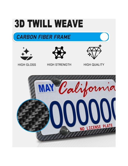 Marco de Placa de Licencia BGGTMO Fibra de Carbono 31.2x16cm