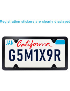 Marcos de Placas de Licencia Lrokimg Negros 4 Agujeros Universal 2