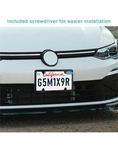 Marcos de Placas de Licencia Lrokimg Negros 4 Agujeros Universal