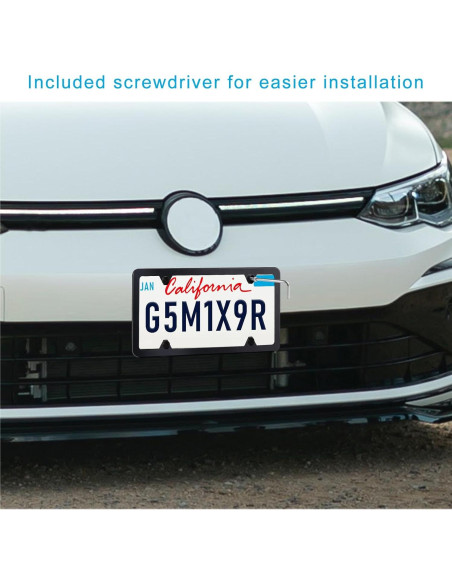 Marcos de Placas de Licencia Lrokimg Negros 4 Agujeros Universal