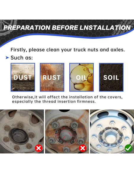 60 Cubiertas de Tuercas de Rueda Cromadas WAITTON 33mm para Camiones