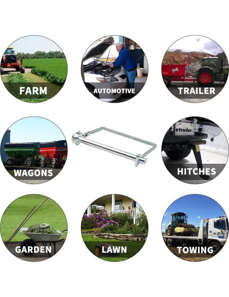 15 Pasadores de Enganche de Remolque Comonc 6.3mm x 100mm