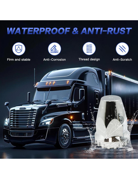 60 Cubiertas de Tuercas de Rueda Cromadas WAITTON 33mm para Camiones