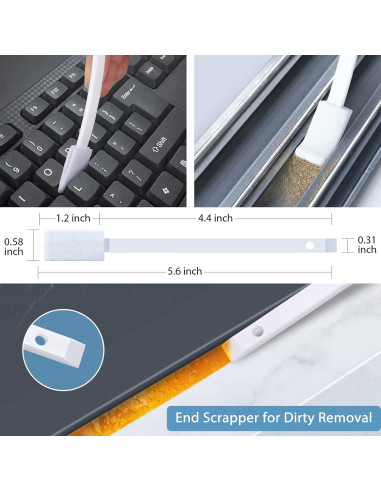 40 Cepillos de Limpieza Desechables Lumkew para Esquinas